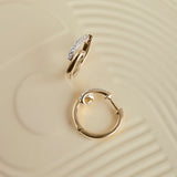 Twisted Diamond Pave Hoops