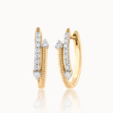 Contrast Diamond Hoops