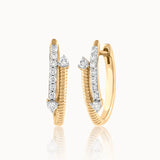 Contrast Diamond Hoops
