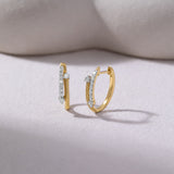 Contrast Diamond Hoops