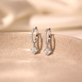 Diamond Dew Drop Cluster Earrings