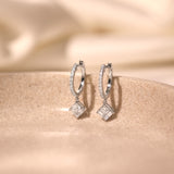 Diamond Dew Drop Cluster Earrings