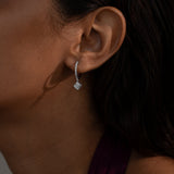Diamond Dew Drop Cluster Earrings