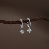 Diamond Dew Drop Cluster Earrings
