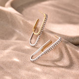 Elongated Drip Diamond Earrings