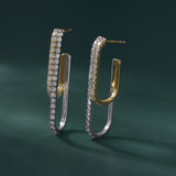 Elongated Drip Diamond Earrings
