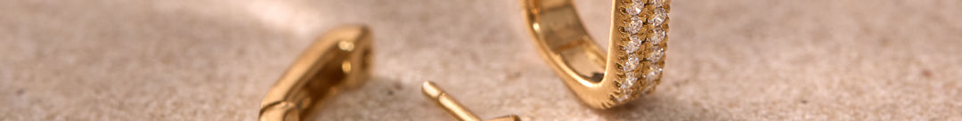 Two Row Frosted Diamond Earrings