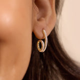 Coiled Diamond Hoop Earrings