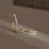 Coiled Diamond Hoop Earrings