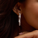 Crossover Diamond Large Hoops