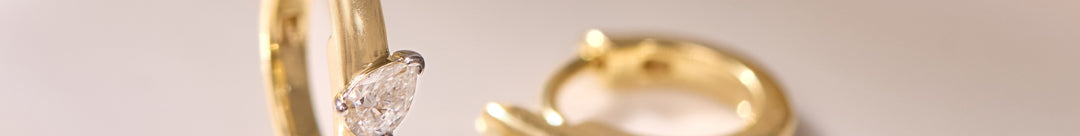 Angled Diamond Hoop Earrings