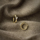 Edgy Diamond Hoop Earrings