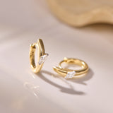 Edgy Diamond Hoop Earrings