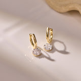 Dancing Diamond Cluster Hoop Earrings