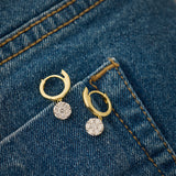 Dancing Diamond Cluster Hoop Earrings
