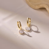 Dancing Diamond Cluster Hoop Earrings