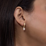 Dancing Diamond Cluster Hoop Earrings