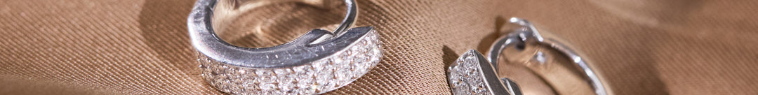 Dual Linear Diamond Hoop Earrings