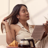 Duo Pave Line Hoop Earrings