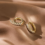 Bezel Set Diamond Huggies