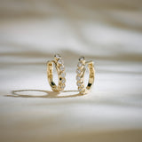 Bezel Set Diamond Huggies