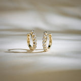 Bezel Set Diamond Huggies