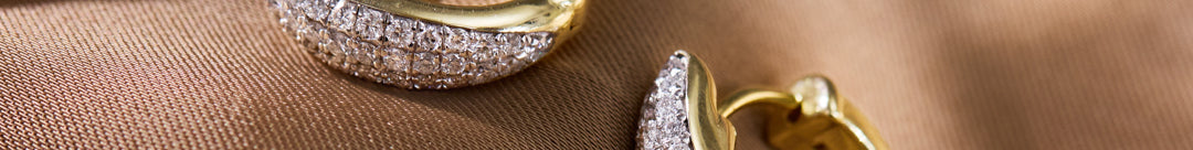 Tyre Pave Diamond Huggies