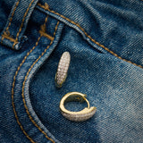 Tyre Pave Diamond Huggies