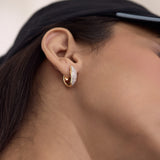 Tyre Pave Diamond Huggies