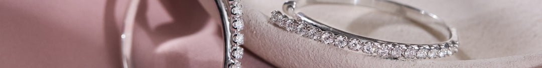 Refined Diamond Large Hoop Earrings