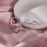 Refined Diamond Large Hoop Earrings