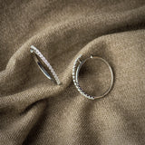 Refined Diamond Large Hoop Earrings