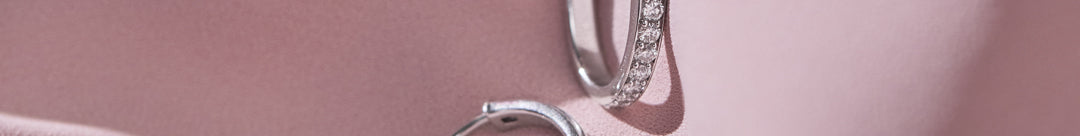 Single Row Diamond Hoop Earrings