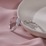 Double Row Diamond Hoop Earrings