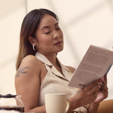 Double Row Diamond Hoop Earrings