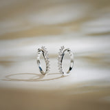 Sleek Diamond Line Hoop Earrings