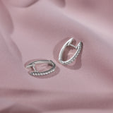 Minimal Diamond Small Hoop Earrings