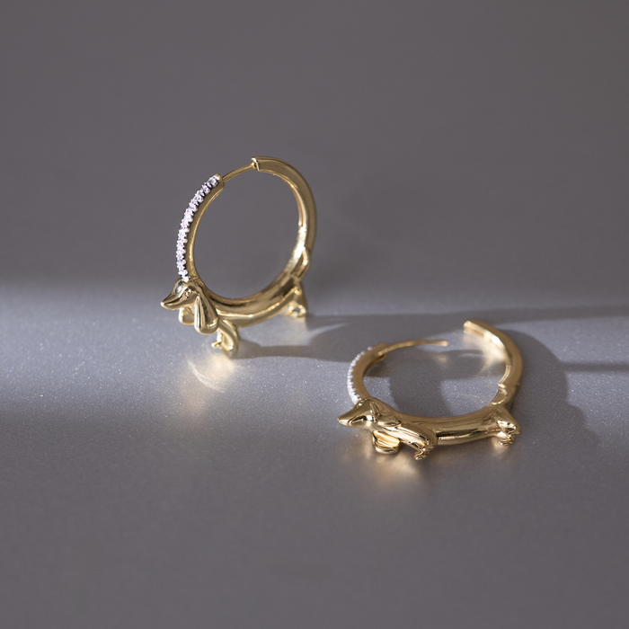 Milo Dog Diamond Hoops