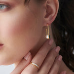 Harmony Pearl Malachite Ovate Drops, 14K Gold Vermeil-5