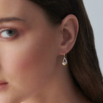 Teardrop Diamond Earrings, 14K Solid Gold, 1/5 ct Lab Grown Diamond-7