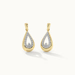 Teardrop Diamond Earrings, 14K Gold Vermeil, 1/5 ct Lab Grown Diamond-3