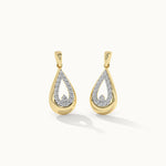 Teardrop Diamond Earrings, 14K Solid Gold, 1/5 ct Lab Grown Diamond-3