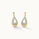 Teardrop Diamond Earrings, 14K Solid Gold, 1/5 ct Lab Grown Diamond-3