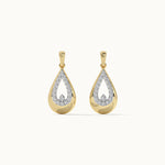 Teardrop Diamond Earrings, 14K Solid Gold, 1/5 ct Lab Grown Diamond-6