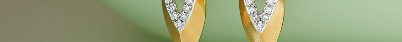 Hollow Leaf Diamond Earrings, 14K Gold Vermeil, 1/4 ct Lab Grown Diamond-1