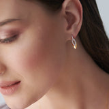 Hollow Leaf Diamond Earrings, 14K Gold Vermeil, 1/4 ct Lab Grown Diamond-5