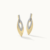 Hollow Leaf Diamond Earrings