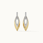 Hollow Leaf Diamond Earrings, 14K Gold Vermeil, 1/4 ct Lab Grown Diamond-7