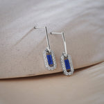 Paperclip Drop Earrings, 14K Solid Gold, 3/8 ct Lab Grown Diamond-7