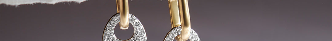 Soda Tab Hoops, 14K Solid Gold, 1/2 ct Lab Grown Diamond-1